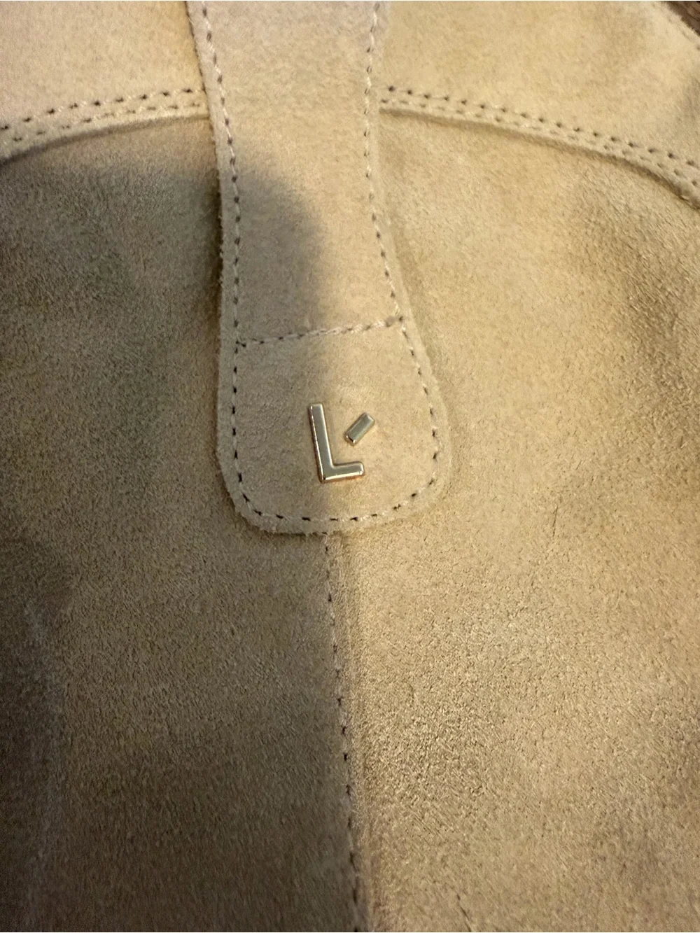 NWOT Larroudé Beige Suede Western Slouch Boot- Sz 11